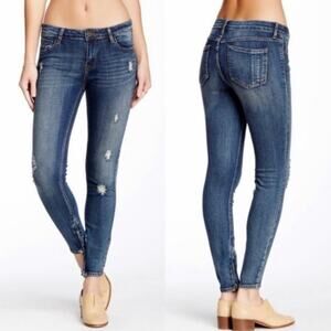 PISTOLA Tory Distressed Ankle Zip Skinny Jean